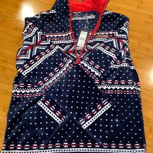 Men’s Small Navy/Red/White Vineyard Vines Half Zip Pullover Sweater
